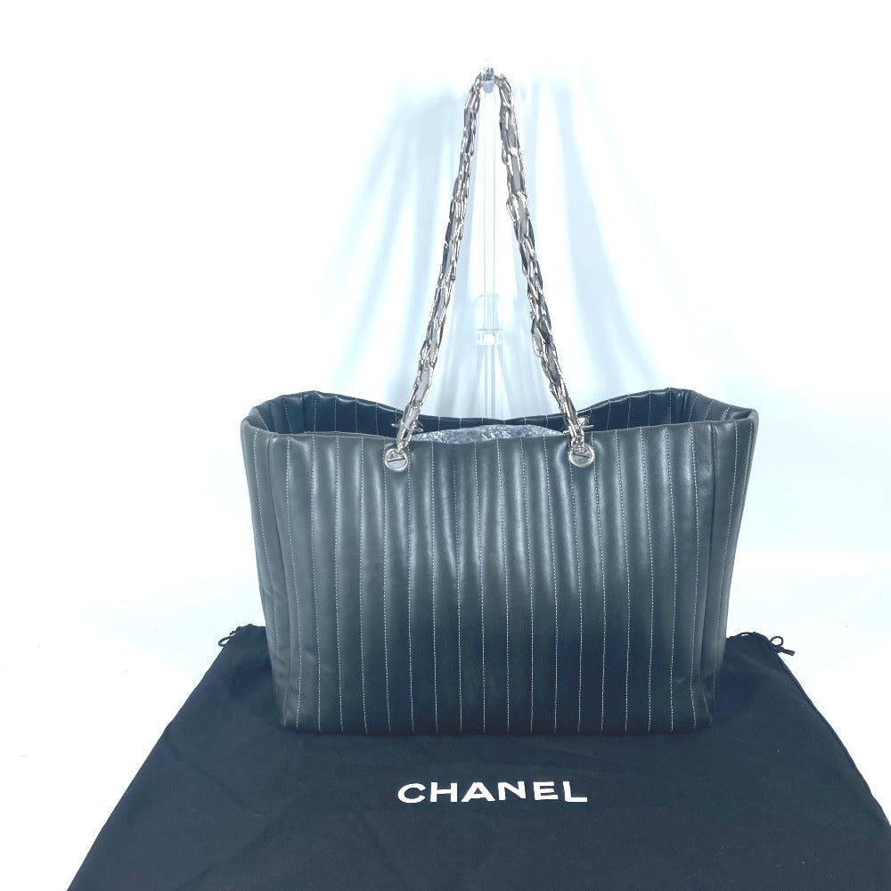 Chanel Mademoiselle Black Leather Tote Bag
