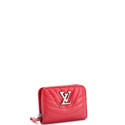 Louis Vuitton New Wave Zipped Wallet Compact Handbag Leather Quilted Travel Bag