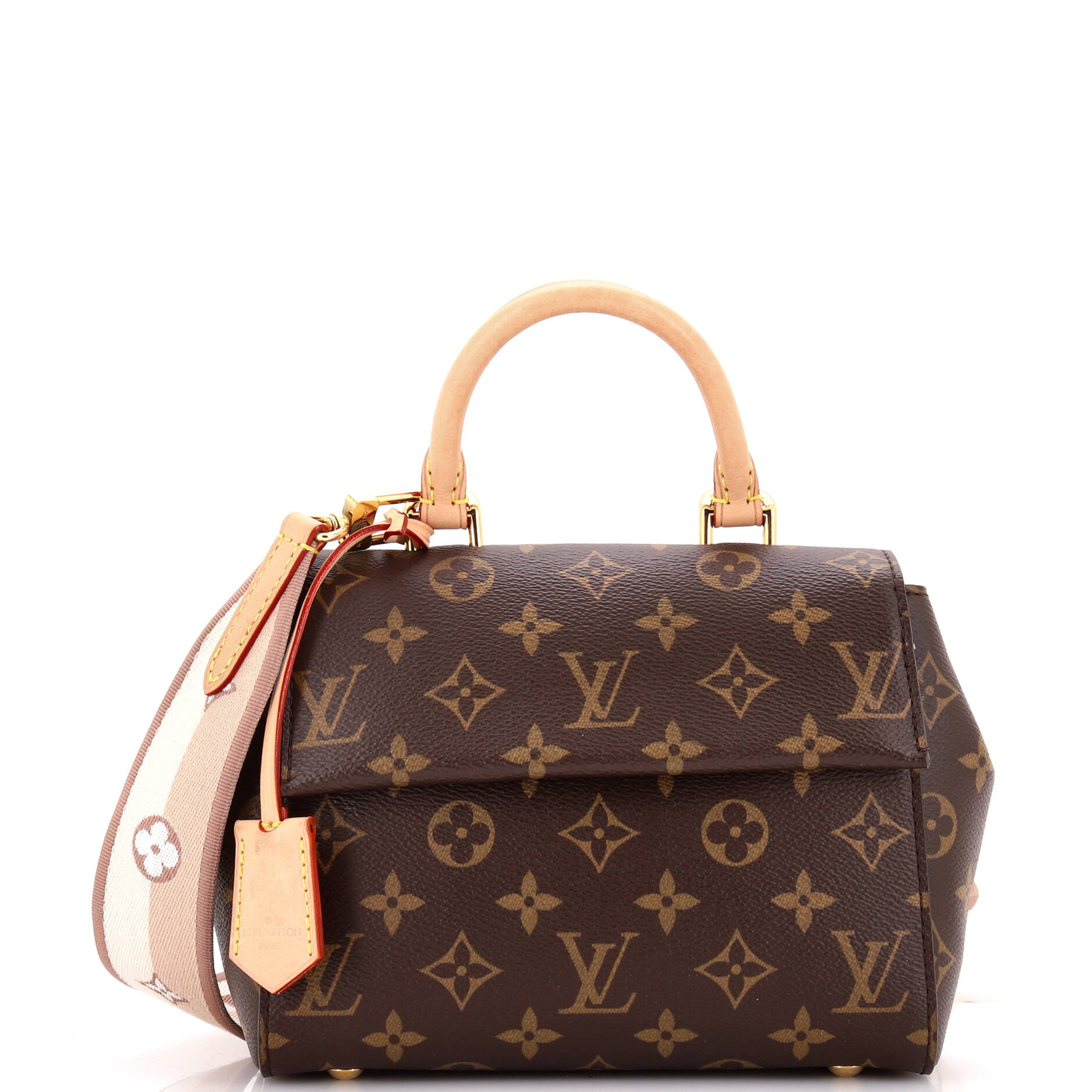 Louis Vuitton Cluny Top Handle Nm Bag Canvas Monogram Travel Bag