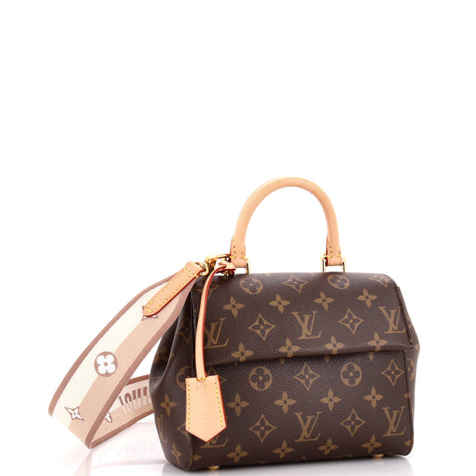 Louis Vuitton Cluny Top Handle Nm Bag Canvas Monogram Travel Bag