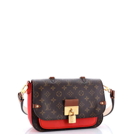 Louis Vuitton Vaugirard Handbag With Leather Canvas Travel Bag