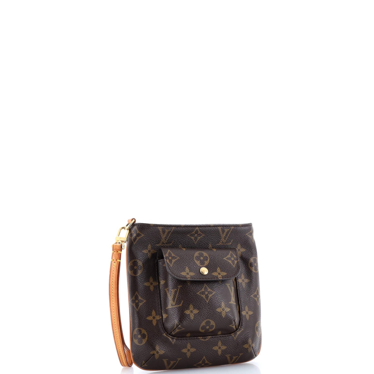 Louis Vuitton Partition Wristlet Clutch Canvas Monogram Clutch Bag