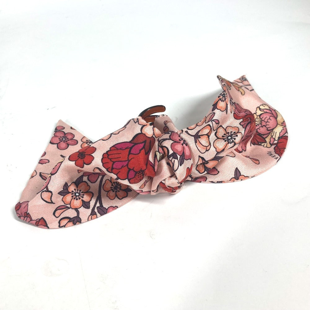 Fendi Valletta Silk Ribbon Hair Clip Women Handbag Pink Travel Bag
