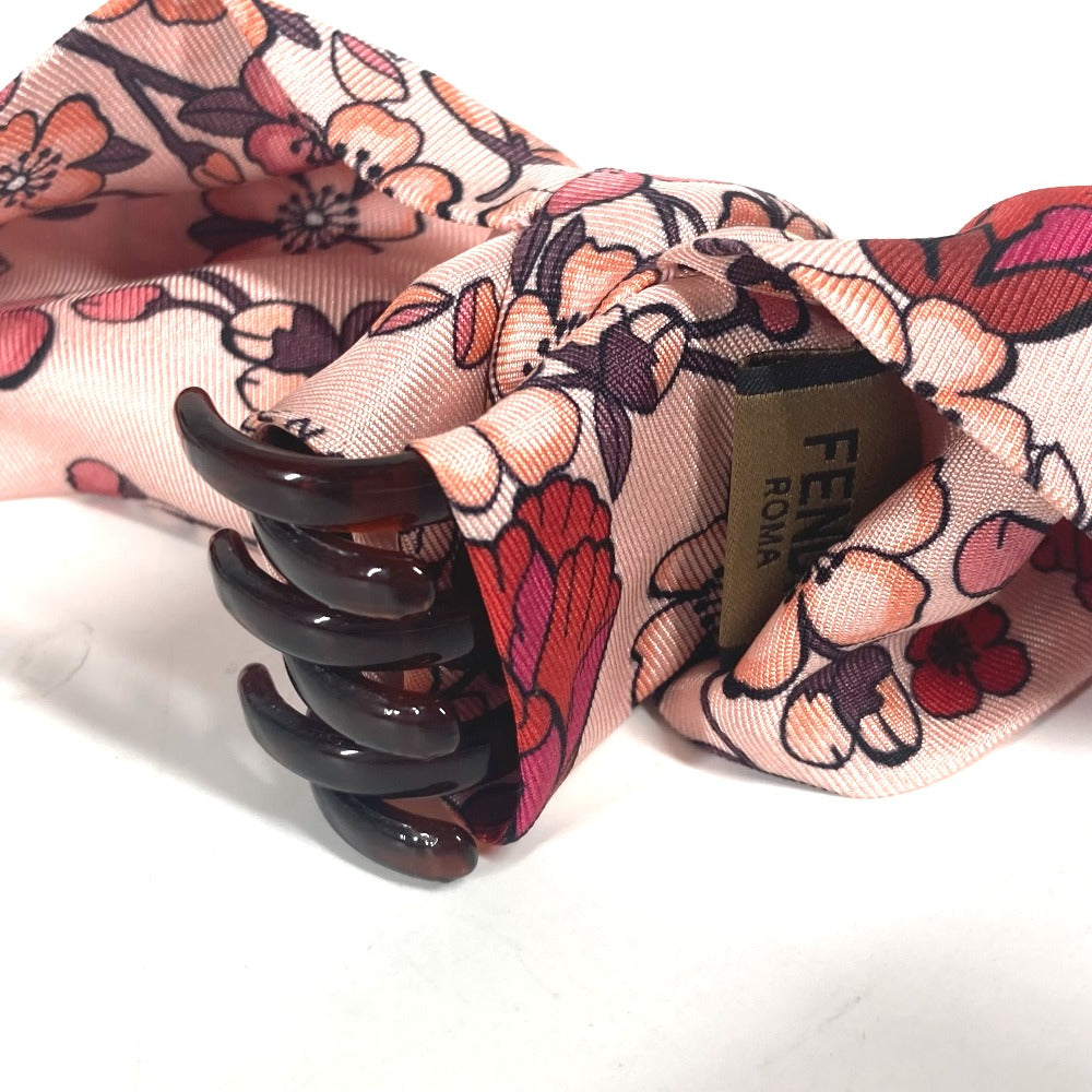 Fendi Valletta Silk Ribbon Hair Clip Women Handbag Pink Travel Bag