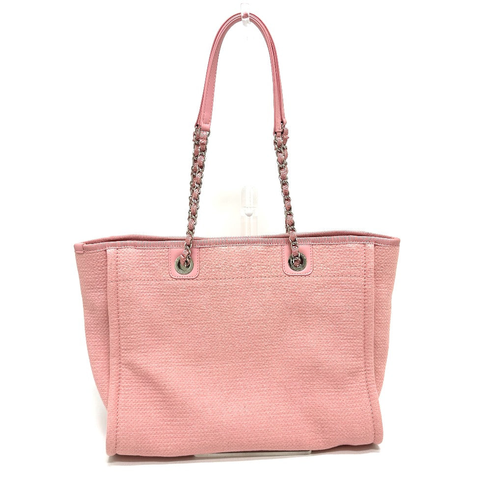 Chanel Deauville Pink Canvas Tote Bag