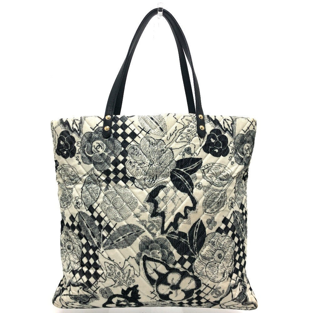 Chanel Camelia White Canvas Tote Bag