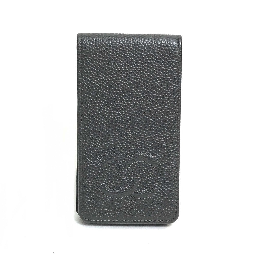 Chanel iPhone Caviar skin CC COCO Mark Gray Handbag