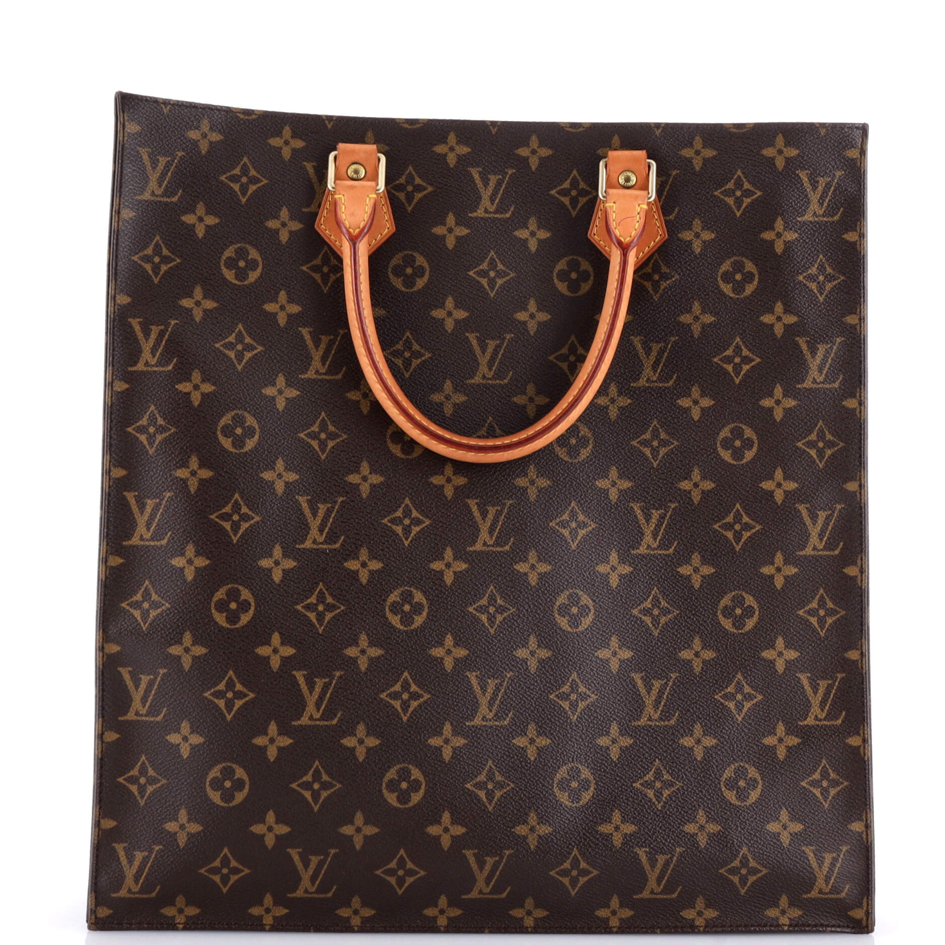 Louis Vuitton Sac Plat Bag Canvas Monogram Tote Bag