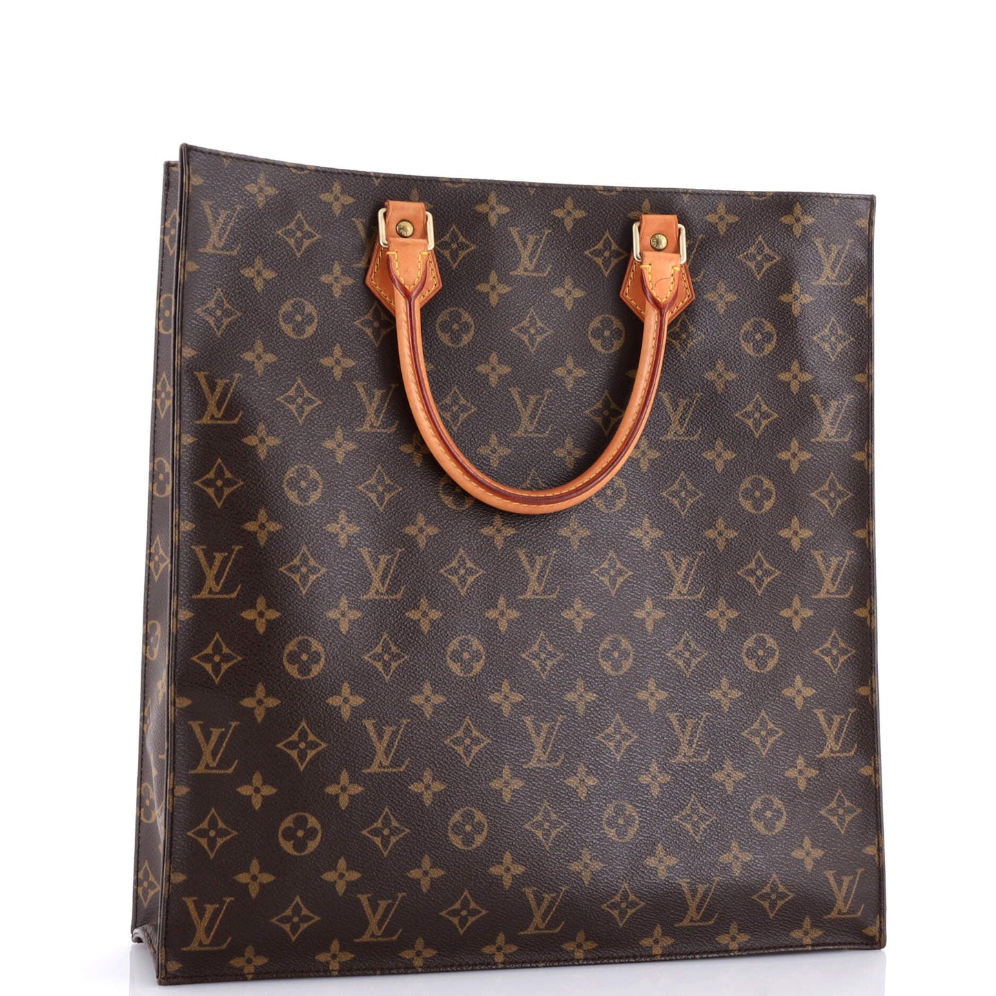 Louis Vuitton Sac Plat Bag Canvas Monogram Tote Bag