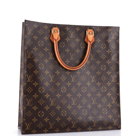 Louis Vuitton Sac Plat Bag Canvas Monogram Tote Bag