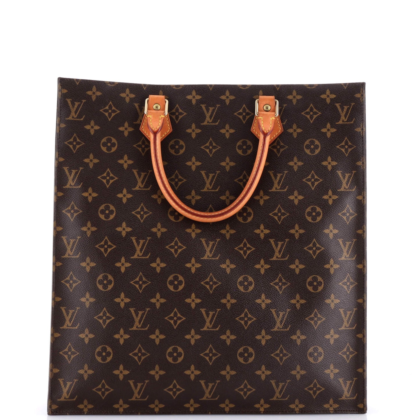 Louis Vuitton Sac Plat Bag Canvas Monogram Tote Bag