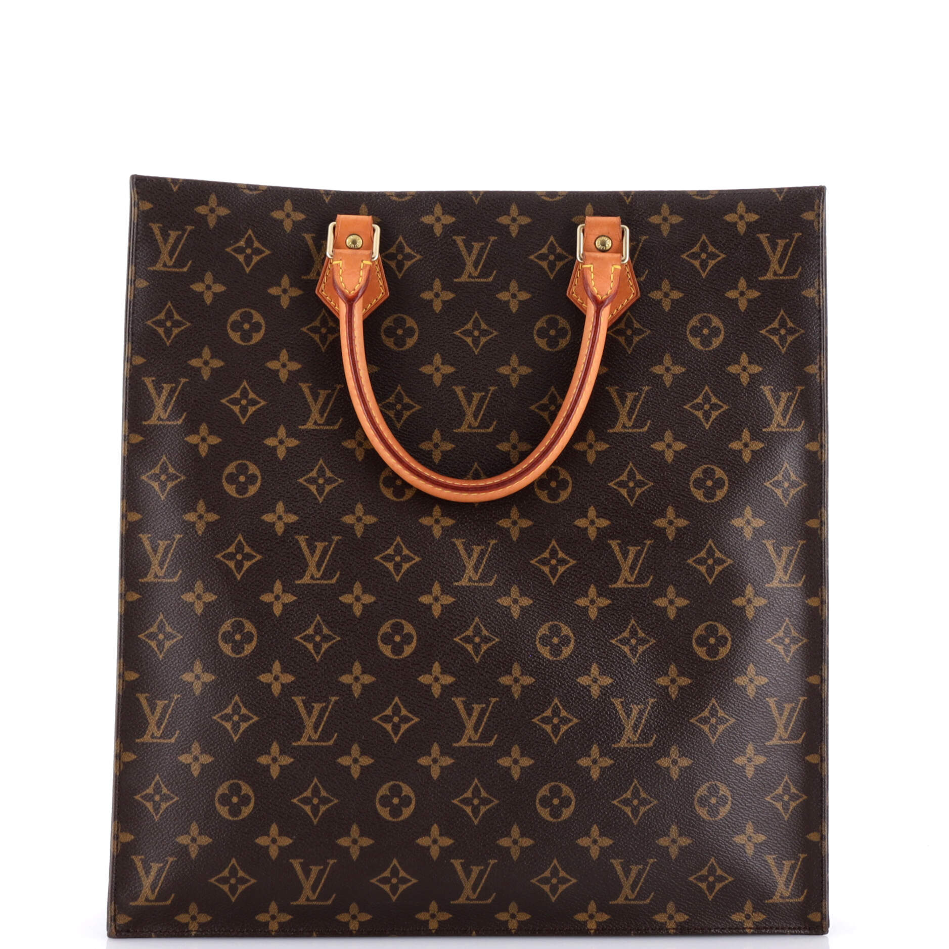 Louis Vuitton Sac Plat Bag Canvas Monogram Tote Bag