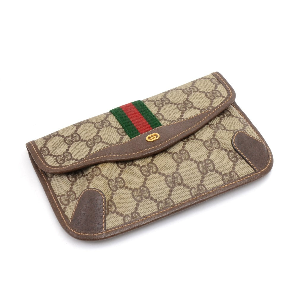 Gucci Supreme Clutch Bag Canvas Monogram Bag Ga133