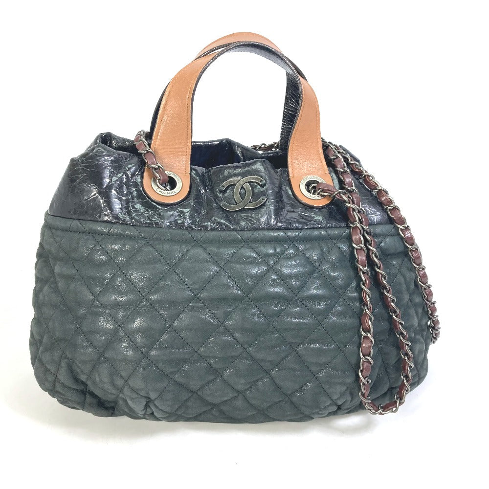 CHANEL Shoulder Bag Sparkle Leather black CC COCO Mark Shoulder Bag In the mix Women  