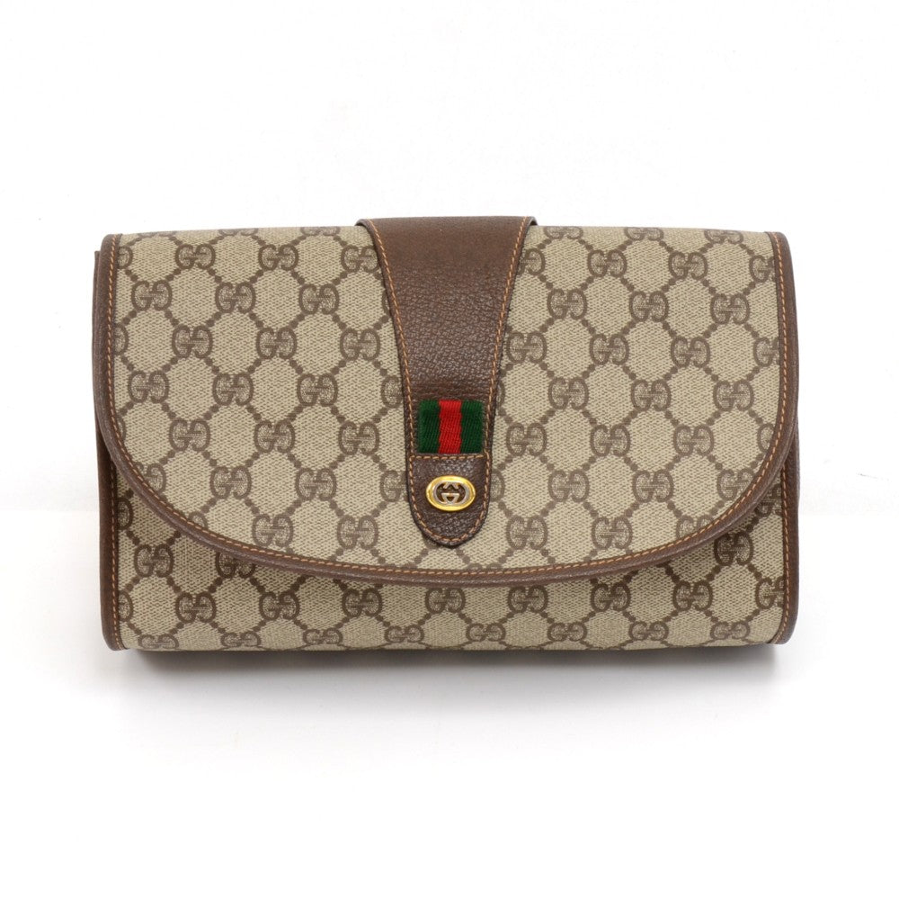 Gucci Supreme Clutch Bag Canvas Monogram
