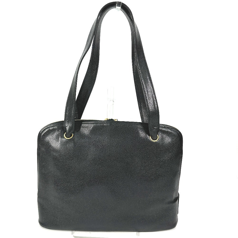 Chanel Caviar skin CC COCO Mark DecaCoco Black Shoulder Bag