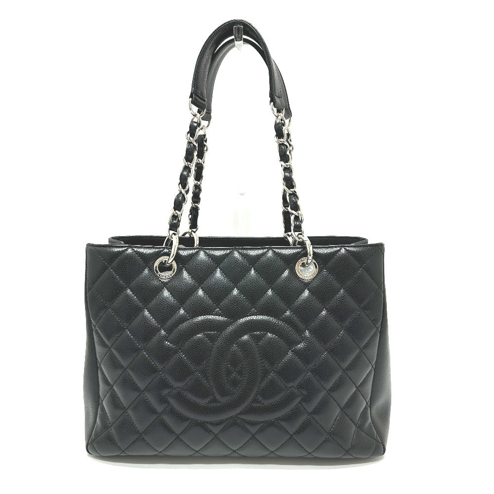 Chanel Caviar skin CC COCO Mark Matelasse Black Tote Bag