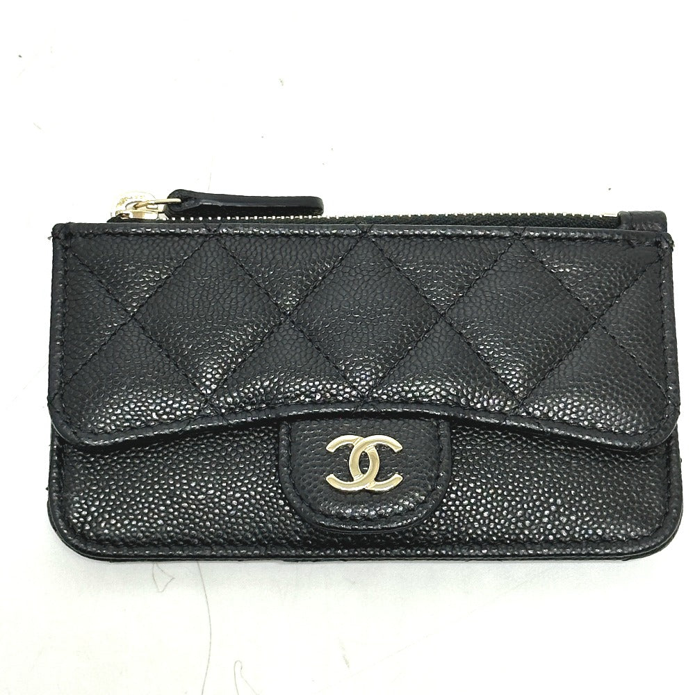 Chanel Coin Caviar skin Fragment COCO Mark Black Handbag
