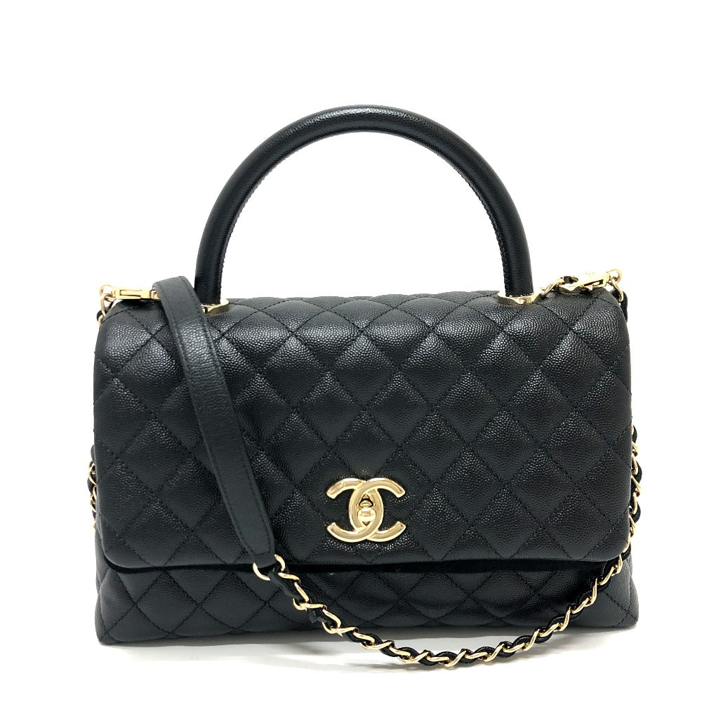 Chanel Caviar skin Matelasse Coco Handle 29 Black Handbag
