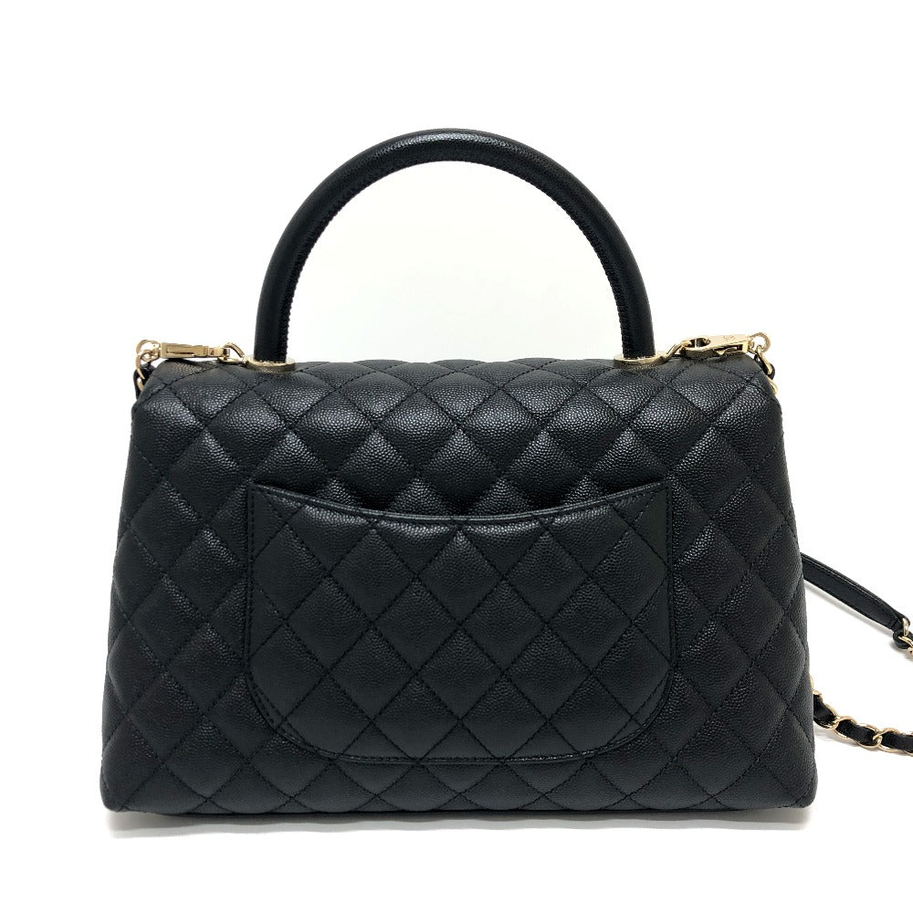 Chanel Caviar skin Matelasse Coco Handle 29 Black Handbag