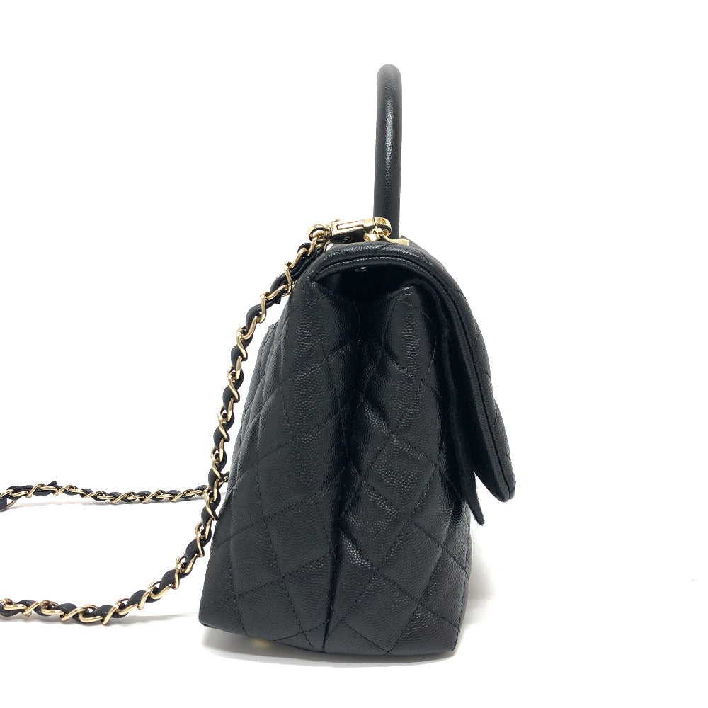 Chanel Caviar skin Matelasse Coco Handle 29 Black Handbag