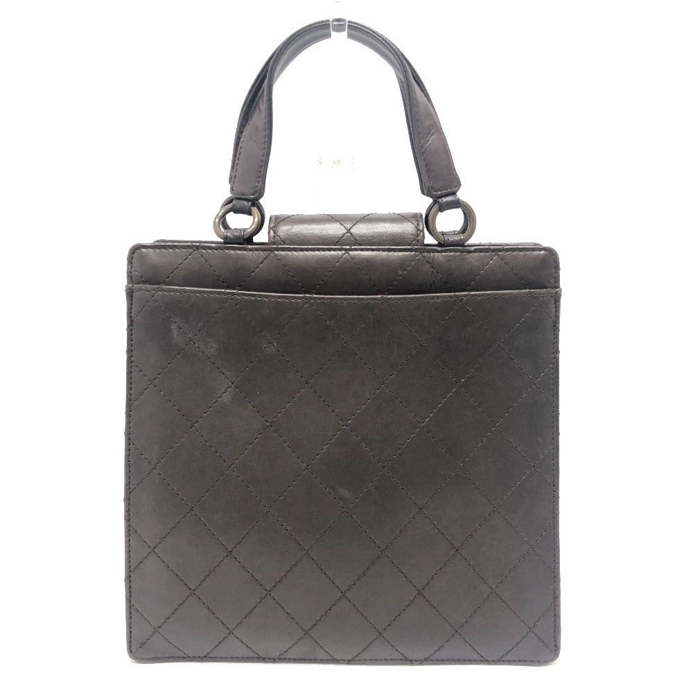 Chanel Calfskin Matrasse Turn Brown Lock Handbag