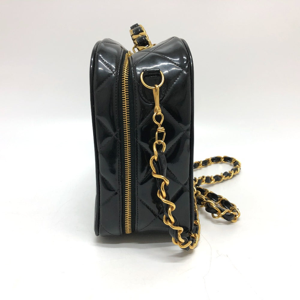 Chanel enamel Matrasse Vanity Black Handbag
