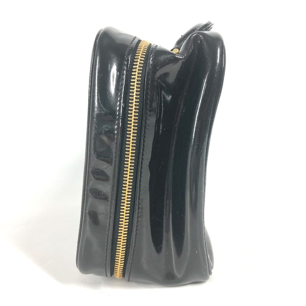 Chanel Vanity enamel CC COCO Mark Black Handbag