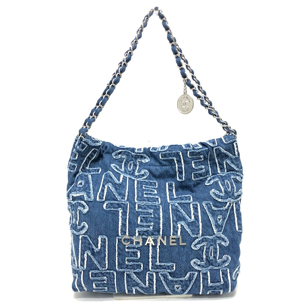 Chanel denim 24A CHANEL22 Blue Shoulder Bag