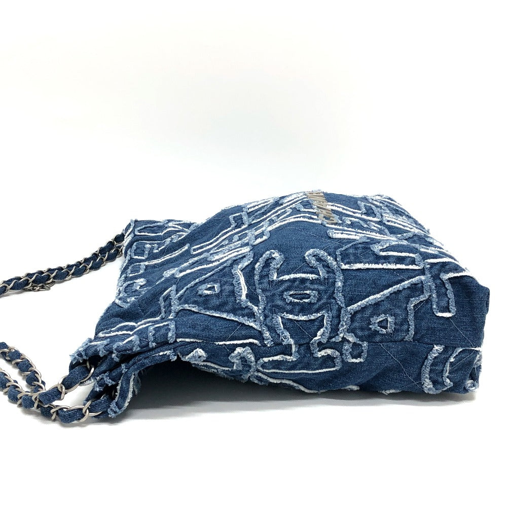 Chanel denim 24A CHANEL22 Blue Shoulder Bag