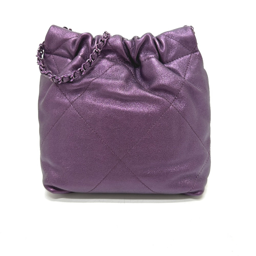Chanel purple CHANEL22 Glitter All Purple Leather Shoulder Bag