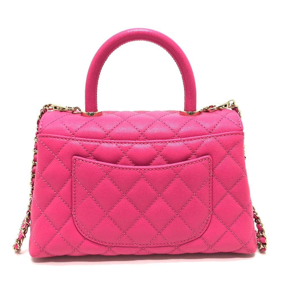 Chanel Caviar skin Matelasse Coco Handle 24 Pink Handbag