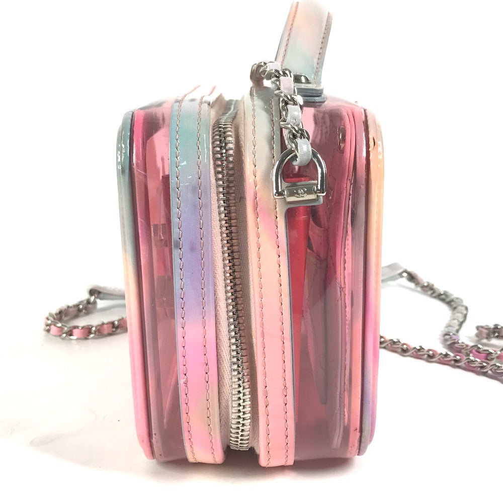 Chanel Plastics Filigree Vanity CC COCO Mark Pink Crossbody Bag