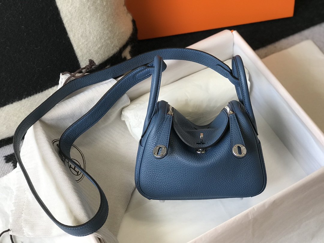 Top Quality Lindy Jean Clementop Quality Bag Blue Gold Crossbody Bag