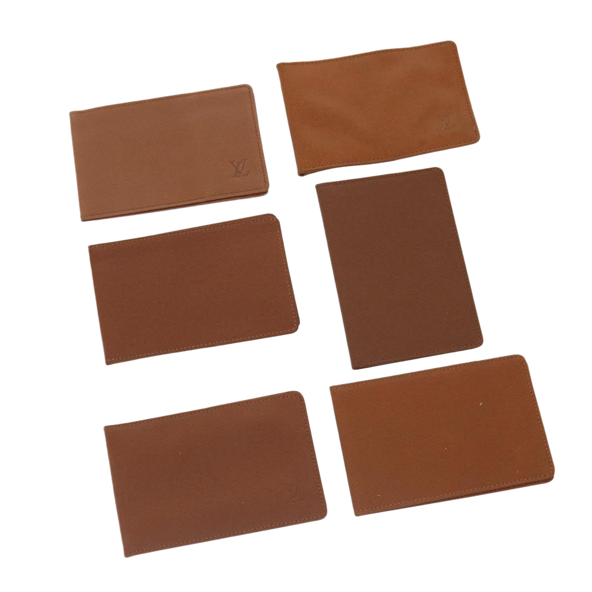 Louis Vuitton Card Case Leather 6Set Brown LV Wallet
