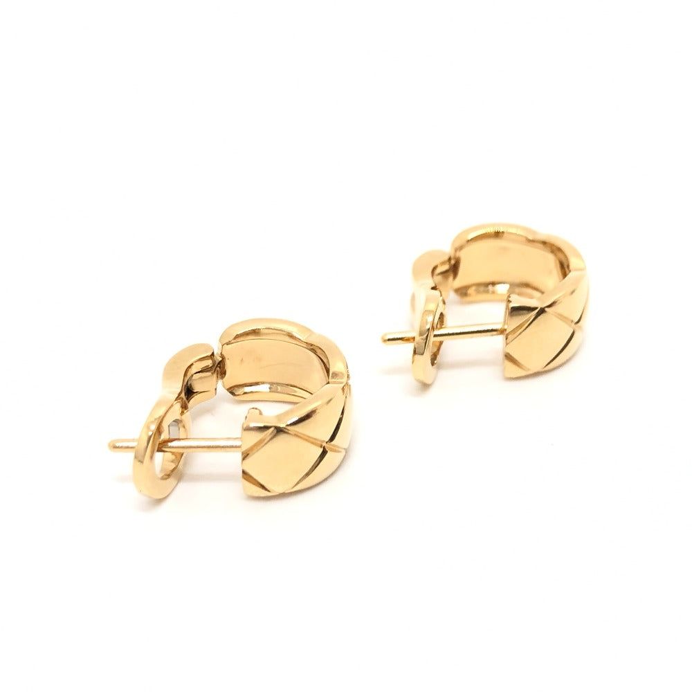 Chanel Pierce 18K Yellow K18YG Coco Crush Gold Jewelry