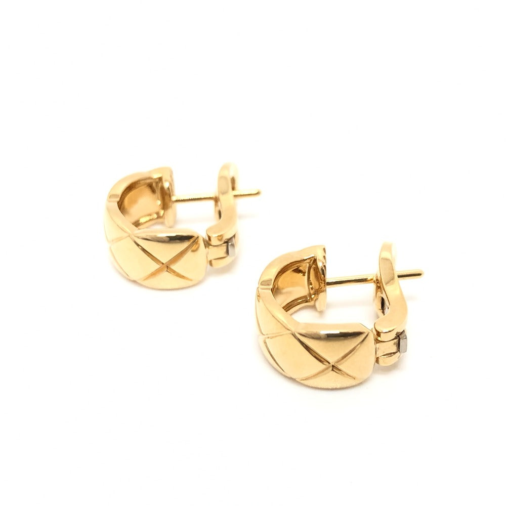 Chanel Pierce 18K Yellow K18YG Coco Crush Gold Jewelry