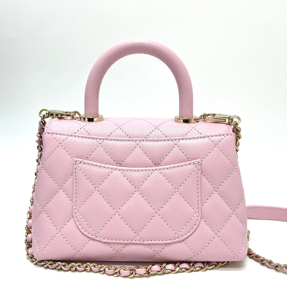 Chanel Caviar skin Coco handle XXS Pink Handbag