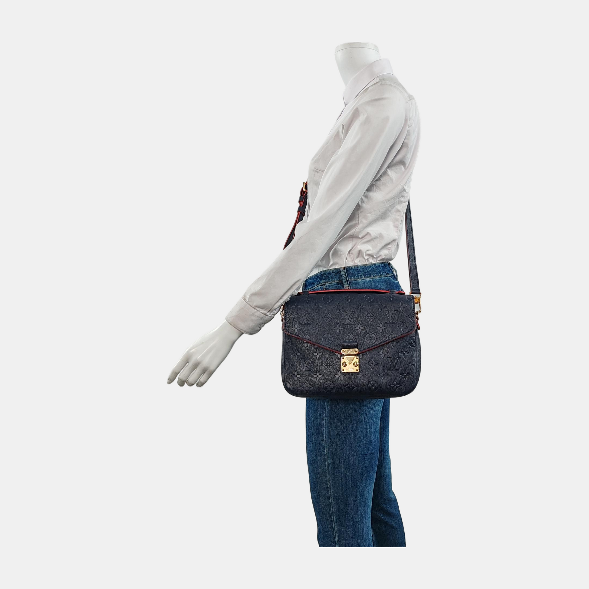 Louis Vuitton Pochette Métis Navy Monogram Empreinte Leather Metis Clutch Bag Navy 1