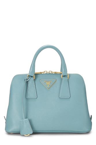 Prada Promenade Luxury Handbag Saffiano Blue Small Travel Bag Small Blue 1