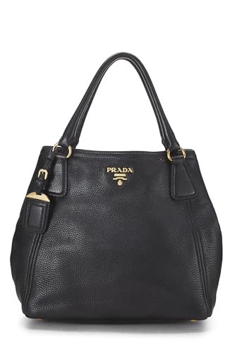 Prada Daino Sacca Manici Luxury Handbag Vitello Black Travel Bag
