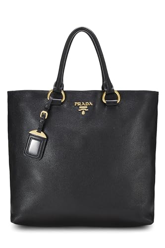 Prada Daino Phenix Shopping Tote Vitello Black Tote Bag
