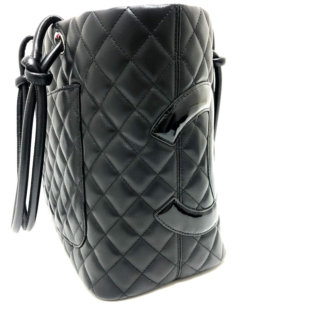 Chanel lambskin Matrasse Cambon line Black Tote Bag