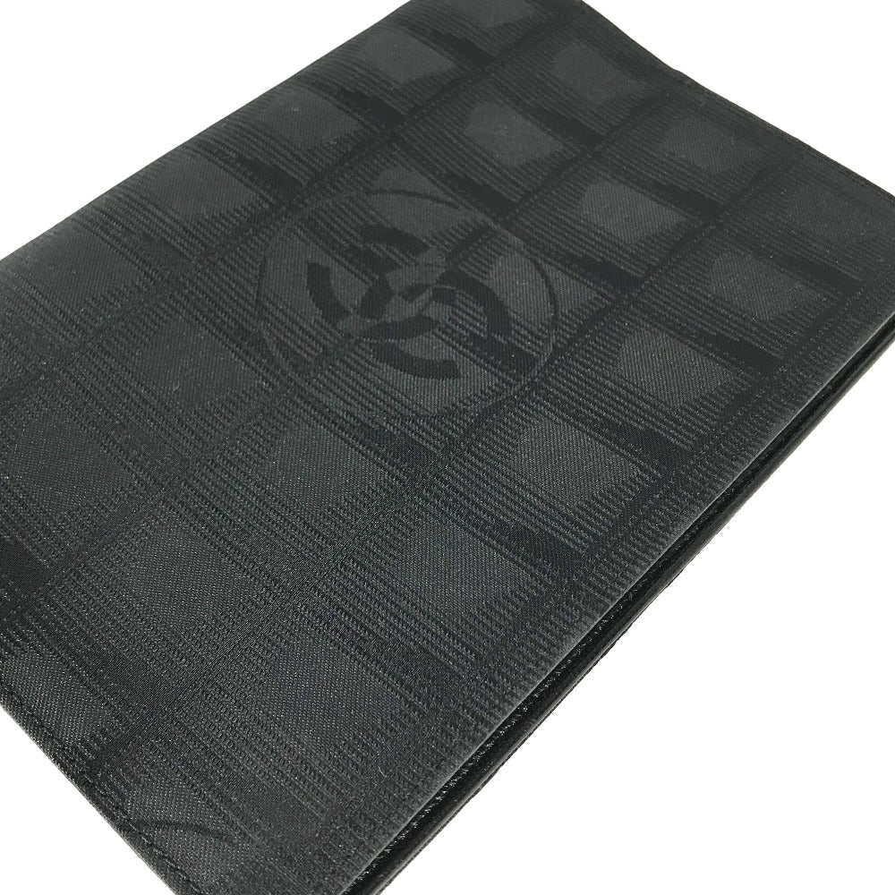 Chanel Notebook cover Nylon New line logo Black Travel Bag