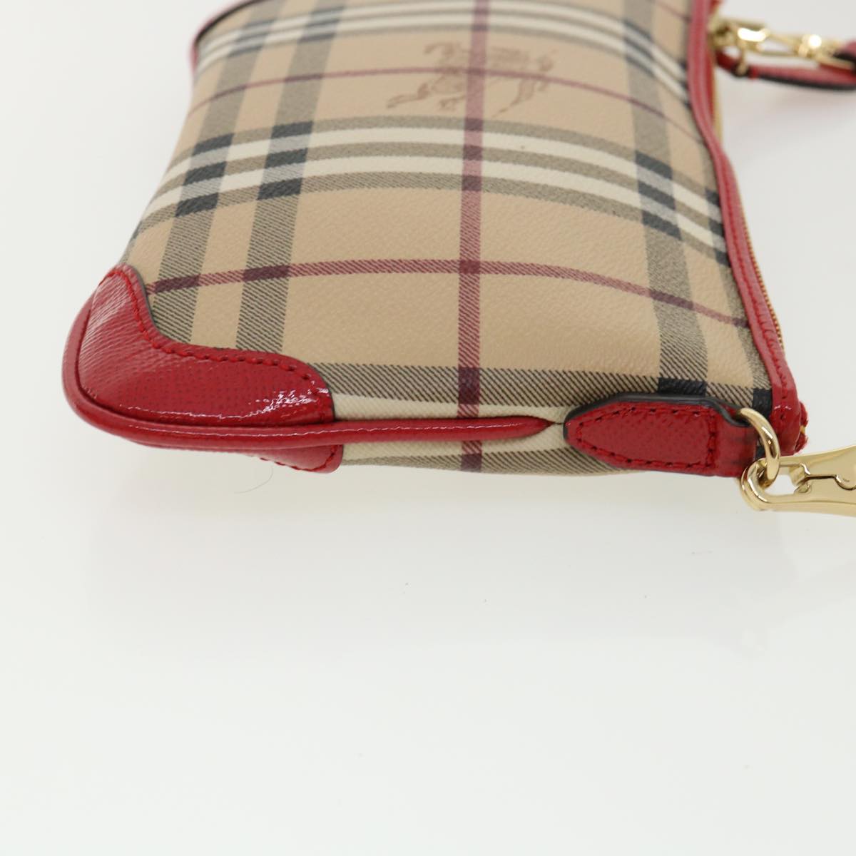 Burberry Luxury Nova Check Shoulder Bag Pvc Bright Rose Leather