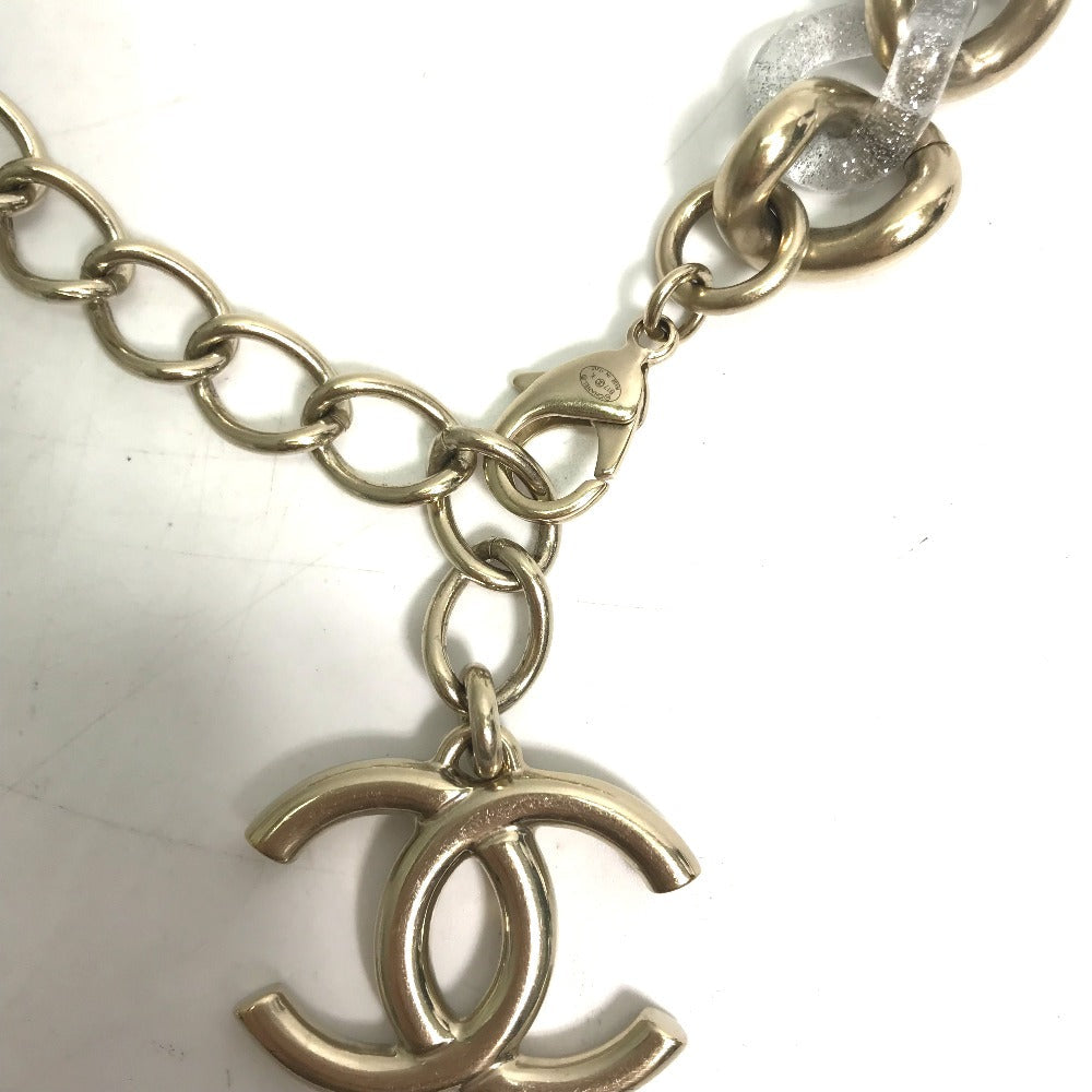 Chanel belt Plastic 17K CC COCO Mark Gold