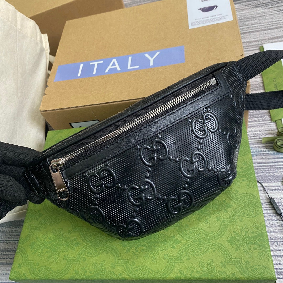 gg Embossed Belt gg Embossed Black Accessory Beaunoirrbeaunoirr 1W3Cn