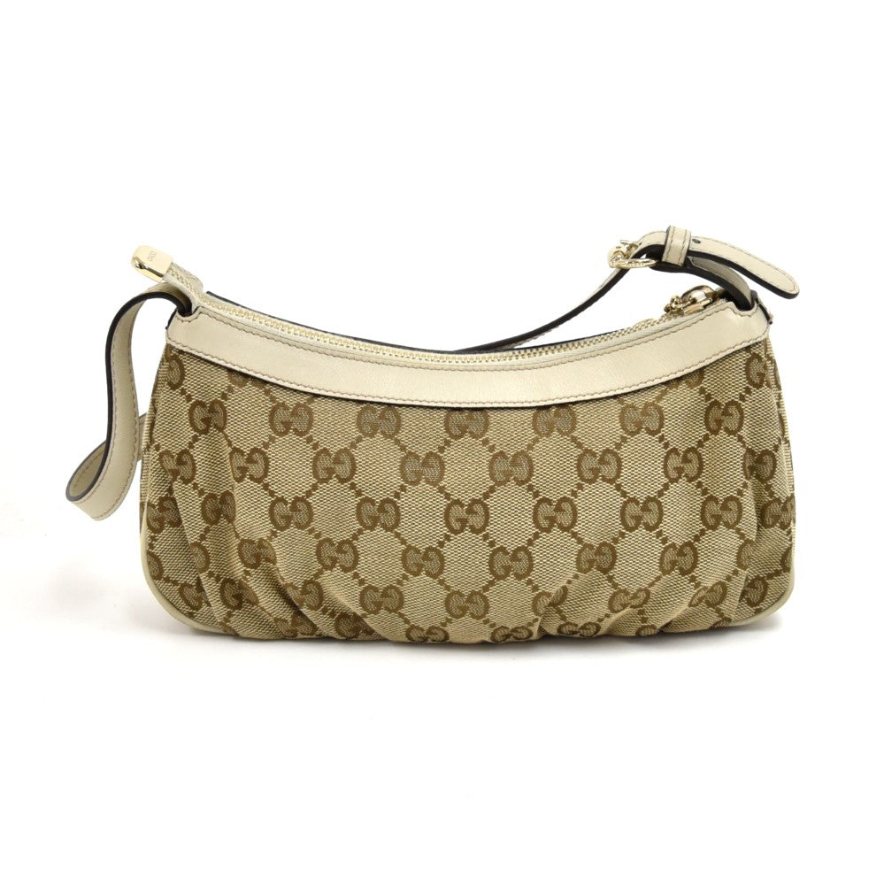 Gucci Pleated Bag Canvas Monogram Shoulder Bag