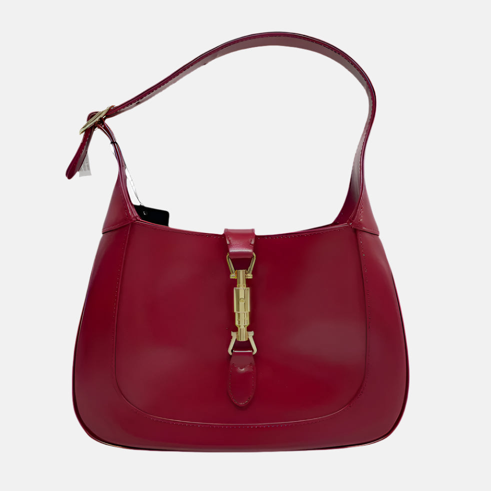 Gucci Jackie Burgundy Leather Red Small Shoulder Bag