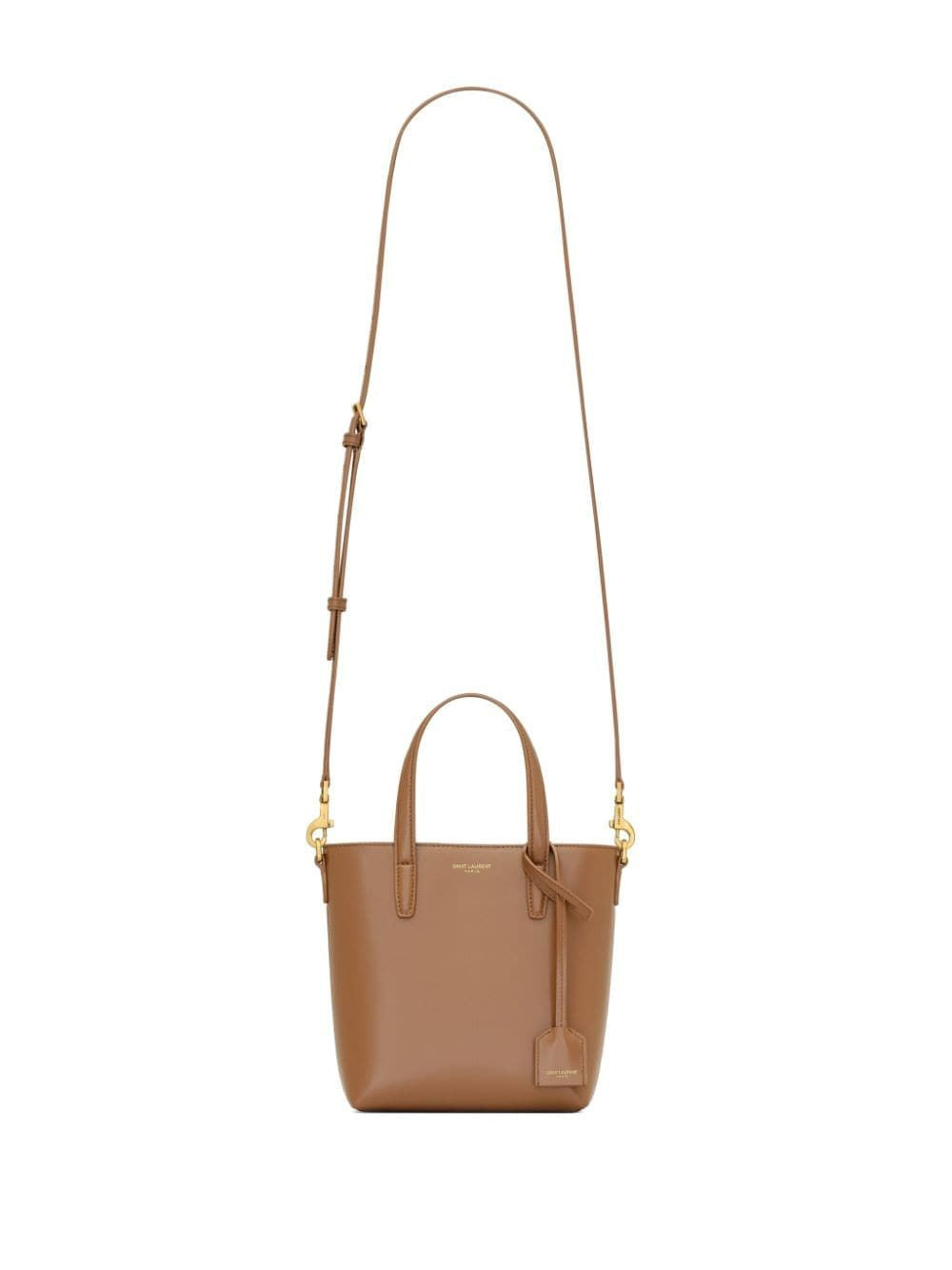 YSL Saint Laurent Luxury Trending Women Fox Coloured Shopping Bag In Leather Brown Mini Tote Bag